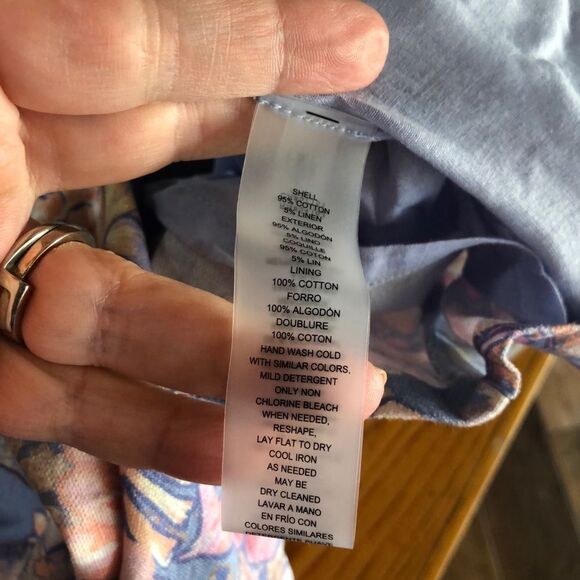 NWT Vince Camuto Square Neck Floral Linen Cotton Sheath Dress - 6 - Picture 15 of 16